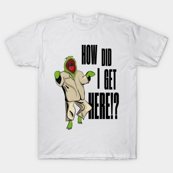 Kermit The Frog How Did I Get Here Talking Heads Kermit The Frog Tshirt - Picture 1 of 4